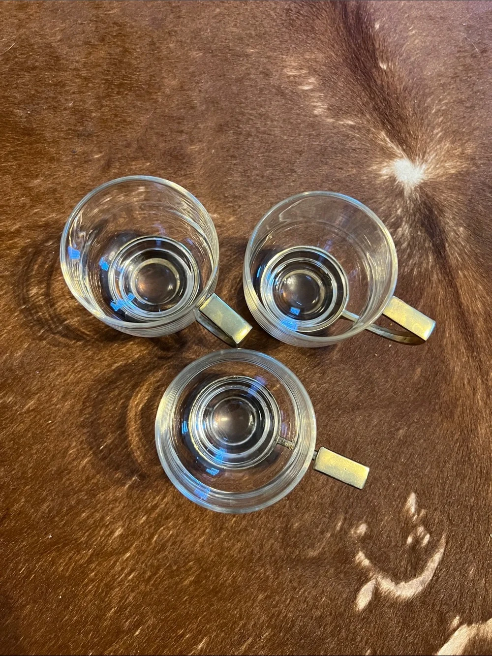 Mid Century MCM Melco Drinking Glass Detachable Handle Zarf Glass 3.75”H